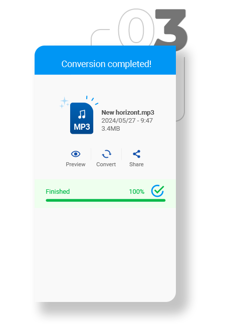 Convert audio file