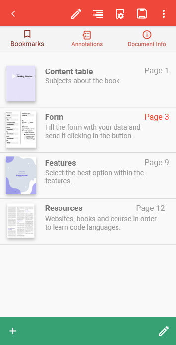 Add bookmark - PDF document