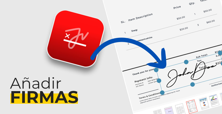 Añadir firmas a un archivo PDF