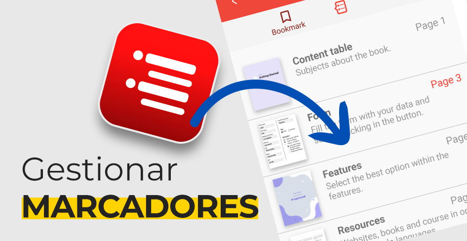 Gestionar marcadores en un archivo PDF